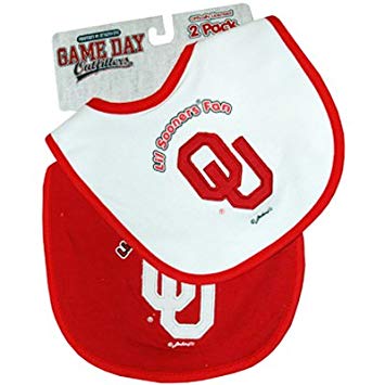 Oklahoma Sooners Baby Bibs: 2 Pack