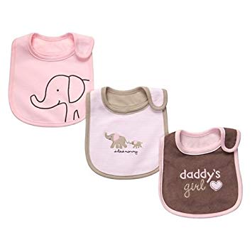 Carter's 3 Pack Teething Bibs - Daddy's Girl-Pink-One Size