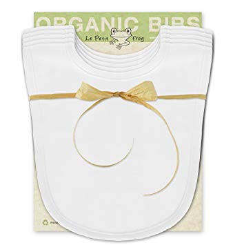 White Baby Bibs Certified Organic Cotton (5-Pack)