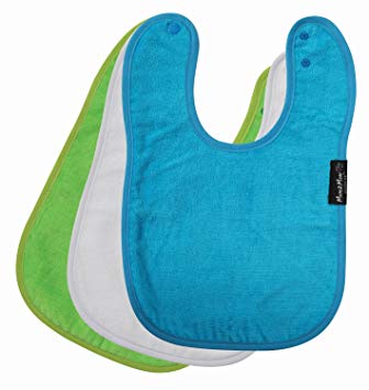 Standard Wonder Bib, 3 pack - Lime, White, Teal