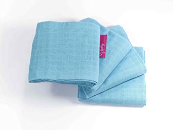 Faye and Lou SuperSoft Muslins Cloth, Blue, 4 Count