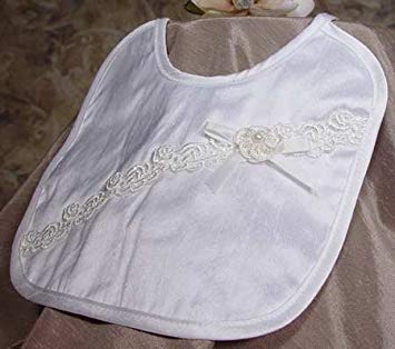 Silk Dupioni Bib with Flower