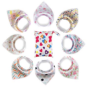 Baby Bandana Drool Bibs Organic, Super Absorbent Soft Cotton Bib for Infants Drooling and Teething,Stylish...