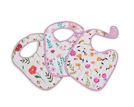 Little Unicorn Cotton Muslin Classic Bib 3 Pack - Floral Medley Set