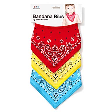 Mustachifier Premium Unisex Bandana Drool Bibs for Boys, Girls, Babies, Toddlers - Absorbent Mess Free