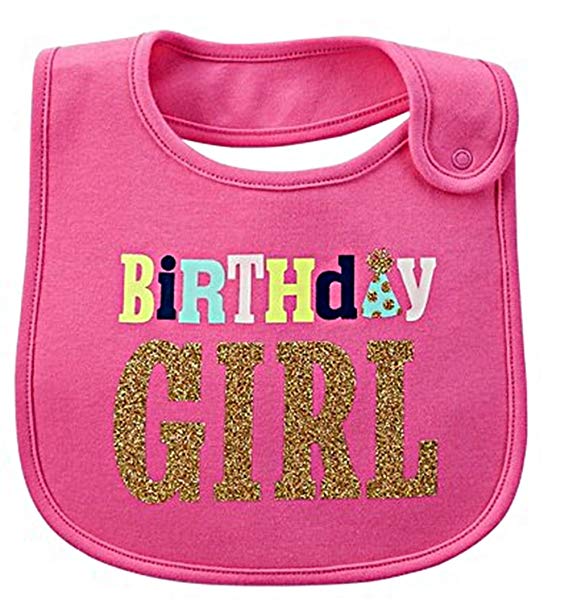 Carter's Just One You Baby Girl's Pink Birthday Girl Bib