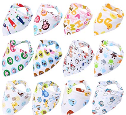 YOUNISTORE Baby Bandana Drool Bibs for Boys and Girls. Pay for Set of 8-Pack and get 2 Extra 100% Cotton Teething Bibs. Super Soft, Absorbent. Amazing for Newborn and Infant by