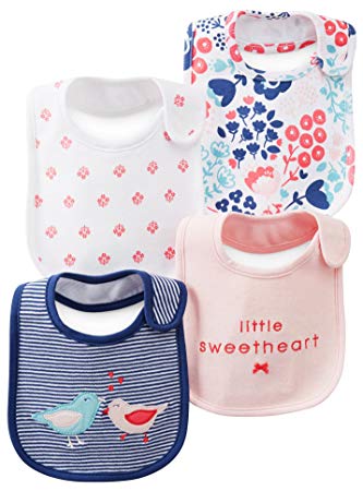 Carter's Bibs - Pink Navy Little Sweetheart - Girl - 4 ct