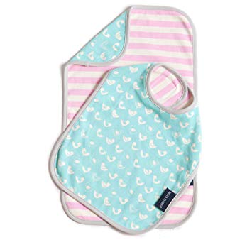 Bella Tunno Reversible Bib and Burp Set, Chirping Chicks