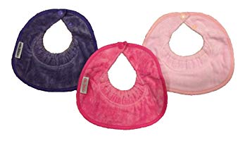 Girl Newborn Bibs 3 Pack in Lilac / Pale Pink / Fuchsia