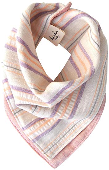 Kishu Baby Luxury Organic Striped Bandana Drool Bib, Handmade In California From Premium 100%...