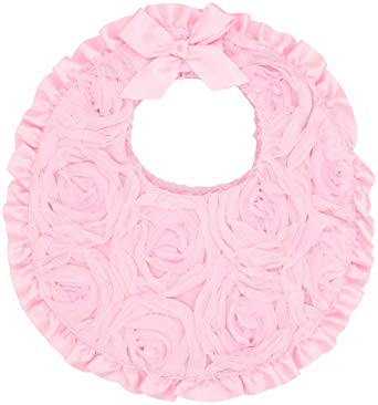 Mud Pie Baby-girls Newborn Chiffon Rosette Bib