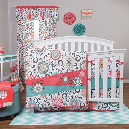 Trend Lab Waverly Pom Pom Play 4 Piece Crib Bedding Set