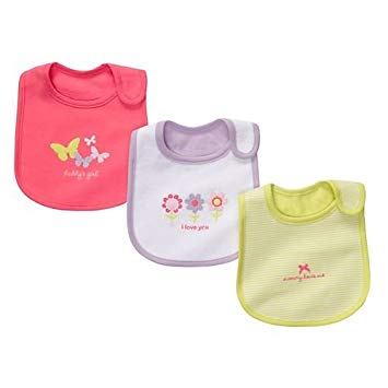 Carter's 3 Pack Teething Bibs - I Love You-Pink-One Size