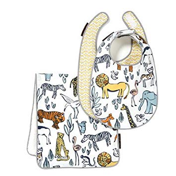 DwellStudio Bib and Burp Set, Safari