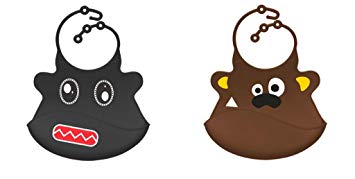 Ulubulu Silicone SillyBib 2 Pack (Bot/Bear)