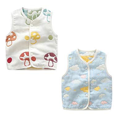 Luyusbaby Baby Cotton Warm Vests Unisex Infant to Toddler Colorful Waistcoat