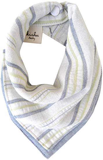 kishu baby Organic Cotton Bandana Drool Bib, Luxuriously Soft, Handmade In California From Premium...