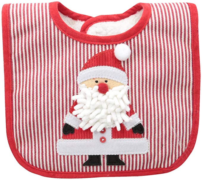 Mud Pie Baby-Boys Newborn Santa Bib