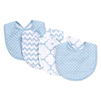 Trend Lab Sky 4 Pack Bib Set, Blue