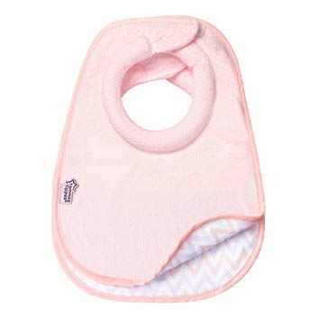 Tommee Tippee Closer to Nature Infant Comfi Neck Bib, Reversible, Pink, Small, 2 Count