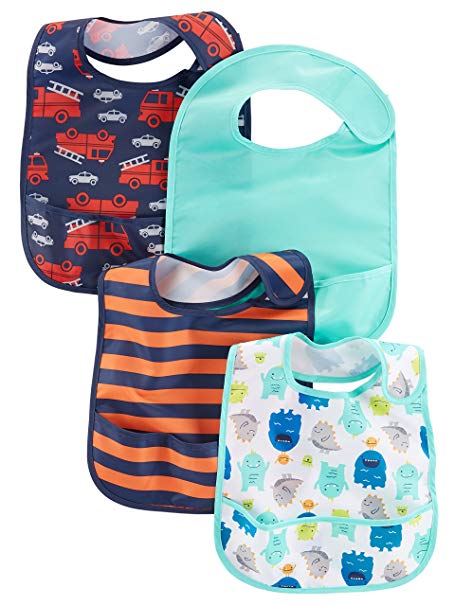 Simple Joys by Carter's Boys' 4-Pack Feeder Bibs