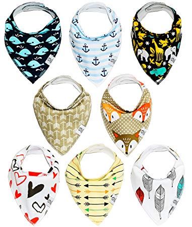 Organic Baby Bandana Drool Bibs by Smart Baby | Unisex Hypoallergenic and Ultra-Absorbent Triangle...