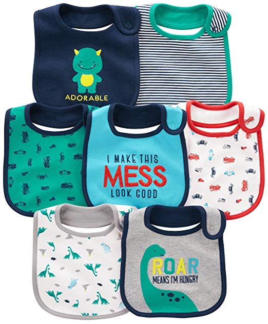 Simple Joys by Carter's Baby Boy's 7-Pack Teething Bib