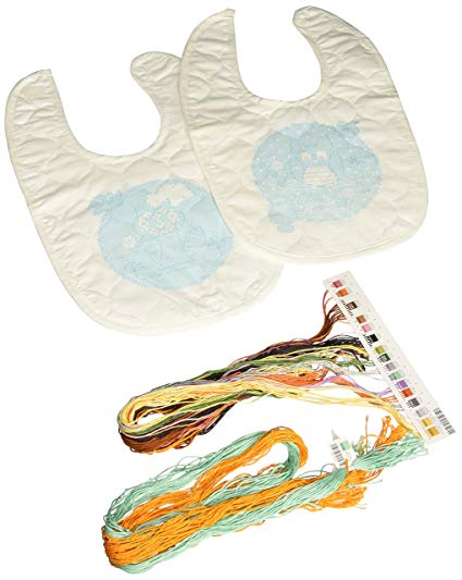 Dimensions Needlecrafts Stamped Cross Stitch, Happi Woodland Bibs