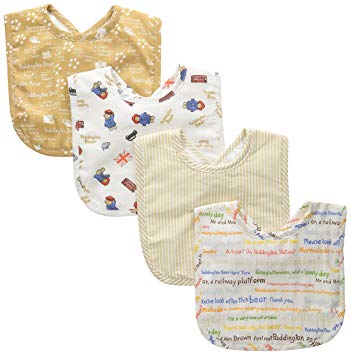 Trend Lab 4 Piece Paddington Bear Bouquet Bib Set