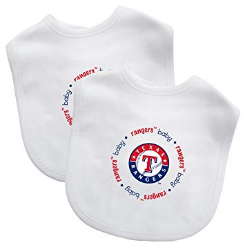 Baby Fanatic Team Color Bibs, Texas Rangers, 2-Count