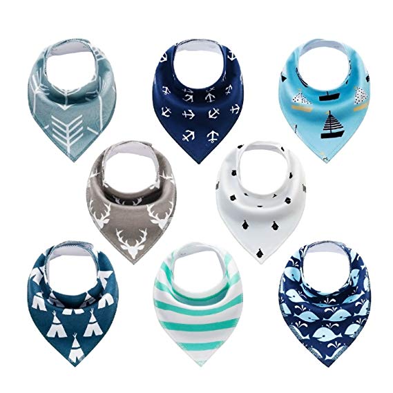 HOCAIES Baby Burb Bloth Bandana Drool Bibs 100% Organic Cotton Absorbent