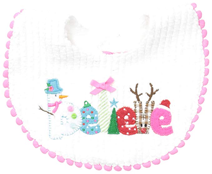 Mud Pie Baby-Girls Believe Bib