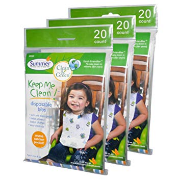 Keep Me Clean Disposable Baby Bibs, 60 Pack