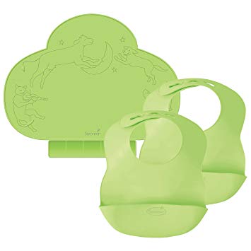 Kiddopotamus Tiny Diner & Bibbity 2-Pack Gift Set - Green