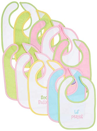 Nojo Making Miracle Water Resistant Drooler Bib, Girl/Styles May Vary, 10 Count