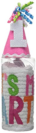 Mud Pie Baby Girls' Cake Smashing Gift Set with Bib and Hat