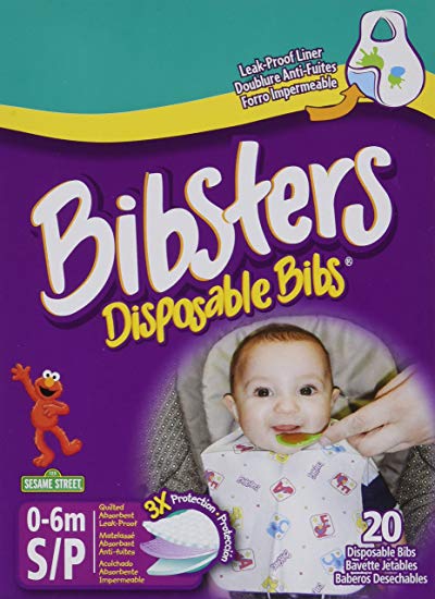 Bibsters Disposable Bibs Small, 120 Count