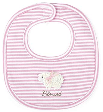 Mud Pie Baby-Girls Newborn I Am Blessed Lamb Bib